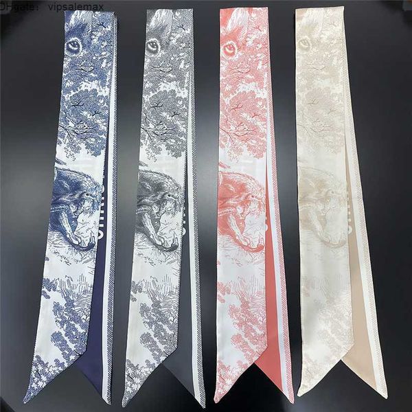 new silk scarf double layer double sided twill silk forest beast print silk scarf binding handle small ribbon scarf, Black;purple
new silk scarf double layer double sided twill silk forest beast print silk scarf binding handle small ribbon scarf, Black;purple