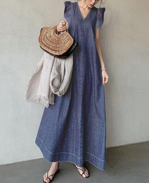 party dresses one piece denim korean fashion dress for women 2022 summer ladies oversized casual maxi jean long robe femme clothes8575848, White;black
party dresses one piece denim korean fashion dress for women 2022 summer ladies oversized casual maxi jean long robe femme clothes8575848, White;black