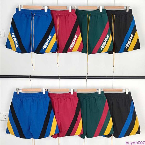 hrxy men's shorts rhude micro label stripe contrast casual quick drying women's high street beach elastic capris, White;black
hrxy men's shorts rhude micro label stripe contrast casual quick drying women's high street beach elastic capris, White;black