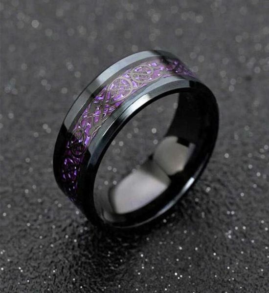 new purple dragon ring for men wedding stainless steel carbon fiber black dragon inlay comfort fit band ring fashion jewelry q07081902190, Silver
new purple dragon ring for men wedding stainless steel carbon fiber black dragon inlay comfort fit band ring fashion jewelry q07081902190, Silver