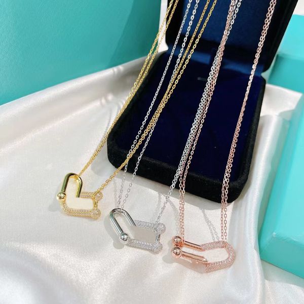 luxurys designers necklace pendant women horseshoe buckle necklaces 3 color link chain fashion jewelry accessories, Silver
luxurys designers necklace pendant women horseshoe buckle necklaces 3 color link chain fashion jewelry accessories, Silver
