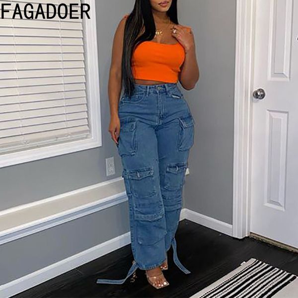 women's pants capris fagadoer blue casual pocket denim cargo pants women high waisted button wide leg jeans y2k fashion female streetwe, Black;white
women's pants capris fagadoer blue casual pocket denim cargo pants women high waisted button wide leg jeans y2k fashion female streetwe, Black;white