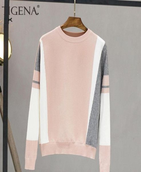 tigena contrast color pullover sweater women fall winter long sleeve knit jumper sweater female black pink knitwear clothes 2010301263296, White
tigena contrast color pullover sweater women fall winter long sleeve knit jumper sweater female black pink knitwear clothes 2010301263296, White