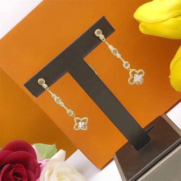 luxury dangle earrings space shooter designer full crystal four leaf clover tassel chain drop for women wedding jewelry brides party gift, Silver
luxury dangle earrings space shooter designer full crystal four leaf clover tassel chain drop for women wedding jewelry brides party gift, Silver