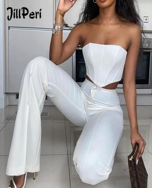 women039s tracksuits jillperi strapless corset crop and flare pants sets solid high waist women outfit elegant casual 9448912, Gray
women039s tracksuits jillperi strapless corset crop and flare pants sets solid high waist women outfit elegant casual 9448912, Gray