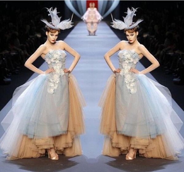 runway fashion gray and champagne puffy prom dresses 2017 strapless applique layers high low evening gowns backless formal pa4516436, Black
runway fashion gray and champagne puffy prom dresses 2017 strapless applique layers high low evening gowns backless formal pa4516436, Black