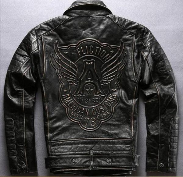 affliction men vintage genuine leather jackets letter a back american customs 73 motorcycle leather jacket9838965, Black
affliction men vintage genuine leather jackets letter a back american customs 73 motorcycle leather jacket9838965, Black
