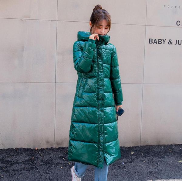 long slim stand collar glossy down parka jacket coat fashion winte jacket women warm hooded parka outerwear female3710938, Black 
long slim stand collar glossy down parka jacket coat fashion winte jacket women warm hooded parka outerwear female3710938, Black