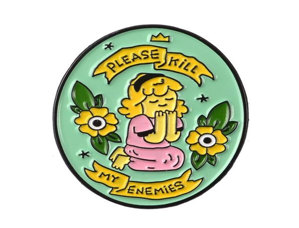 please kill my enemies enamel pin praying girl badge brooch lapel pin denim jeans shirt bag cartoon jewelry gift for friends9924882, Gray
please kill my enemies enamel pin praying girl badge brooch lapel pin denim jeans shirt bag cartoon jewelry gift for friends9924882, Gray