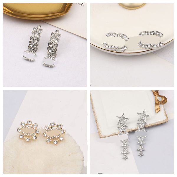 classic designers letters stud gold plated sier women crystal rhinestone pearl earring jewerlry accessories gift 20style, Golden;silver
classic designers letters stud gold plated sier women crystal rhinestone pearl earring jewerlry accessories gift 20style, Golden;silver
