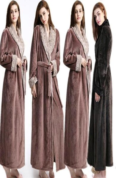 fashion woman long robe winter thick warm robes coral fleece sleepwear el spa plush bath robe nightgown5259268, Black;brown
fashion woman long robe winter thick warm robes coral fleece sleepwear el spa plush bath robe nightgown5259268, Black;brown