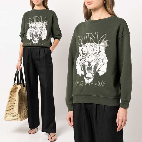 anines bing women's sweatshirt women's ab classic tiger head digital printing fleece cotton army green sweater, Black
anines bing women's sweatshirt women's ab classic tiger head digital printing fleece cotton army green sweater, Black