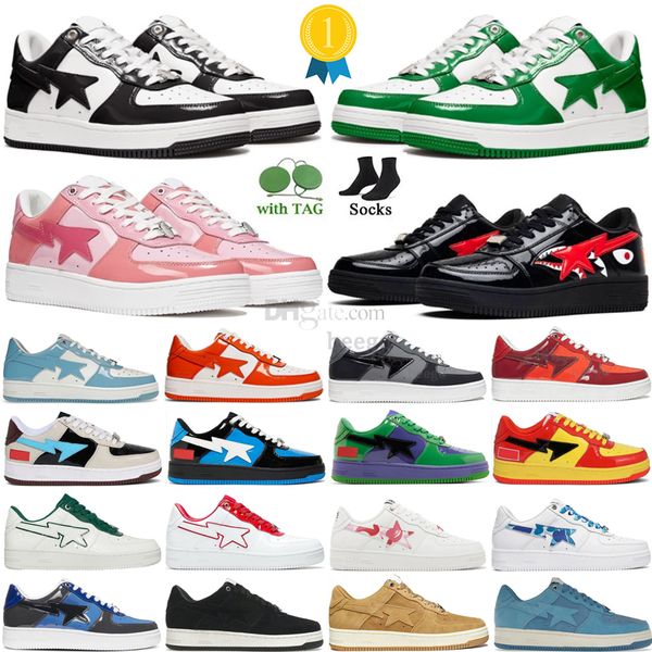 designer casual shoes platform sneakers patent leather green black white plate-forme for men women bapestaity trainers jogging
designer casual shoes platform sneakers patent leather green black white plate-forme for men women bapestaity trainers jogging