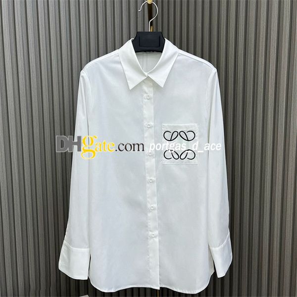 letter embroidered blouse women t shirt white black woman long sleeve elegant lapel shirts
letter embroidered blouse women t shirt white black woman long sleeve elegant lapel shirts