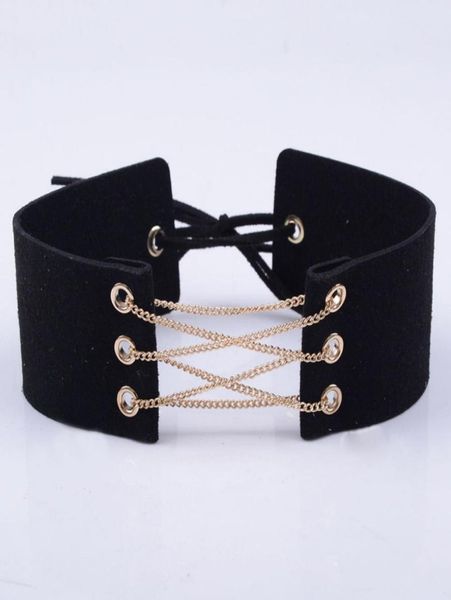 whole women syede lace up choker necklace thick 5 color velvet corset leather choker collares wrap clavicle gothic choker6123631, Golden;silver
whole women syede lace up choker necklace thick 5 color velvet corset leather choker collares wrap clavicle gothic choker6123631, Golden;silver