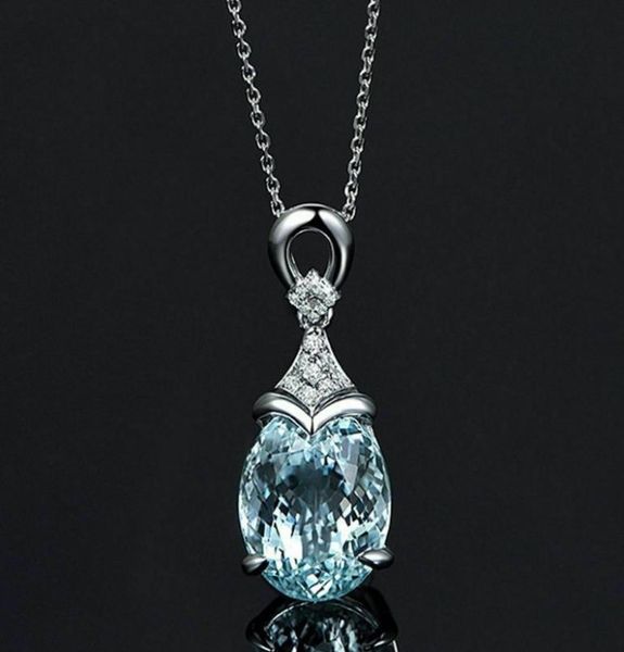 blue crystal water drop pendant necklace fashion trend wedding engagement party women clavicle chain jewelry3391358, Silver
blue crystal water drop pendant necklace fashion trend wedding engagement party women clavicle chain jewelry3391358, Silver