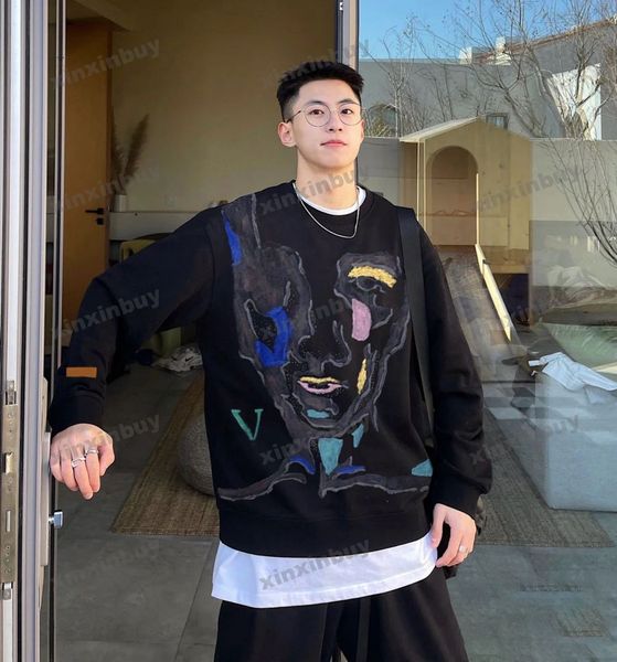 xinxinbuy men women designer sweatshirt hoodie facial graffiti printing sweater gray blue black white s-xl, Black;brown
xinxinbuy men women designer sweatshirt hoodie facial graffiti printing sweater gray blue black white s-xl, Black;brown