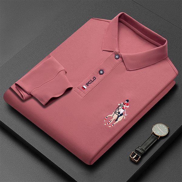 men s tracksuits fashion embroidery long sleeve polo shirt solid color lapel business casual 230814, Gray
men s tracksuits fashion embroidery long sleeve polo shirt solid color lapel business casual 230814, Gray