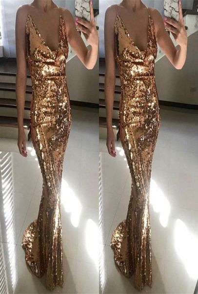 light rose gold mermaid prom dresses spaghetti straps vneck sleeveless sequined long prom dress glamorous fashion formal par3233574, Black
light rose gold mermaid prom dresses spaghetti straps vneck sleeveless sequined long prom dress glamorous fashion formal par3233574, Black