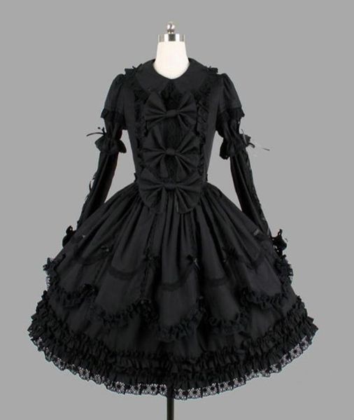 theme costume customized classic black cotton lolita dresses long sleeve with removable layered cosplay costume for girl4987562, Black;red
theme costume customized classic black cotton lolita dresses long sleeve with removable layered cosplay costume for girl4987562, Black;red