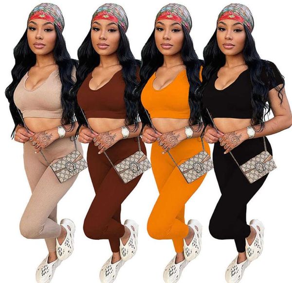 2021 solid color ribbed knitted two piece suit deep vneck short sleeve crop and stretch biker pants casual summer sport outfi2408190, White
2021 solid color ribbed knitted two piece suit deep vneck short sleeve crop and stretch biker pants casual summer sport outfi2408190, White