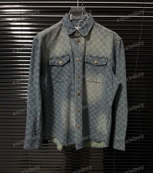xinxinbuy men designer tee t shirt 23ss gradient double letter jacquard denim shirt short sleeve cotton women black xs-l, Black;brown
xinxinbuy men designer tee t shirt 23ss gradient double letter jacquard denim shirt short sleeve cotton women black xs-l, Black;brown