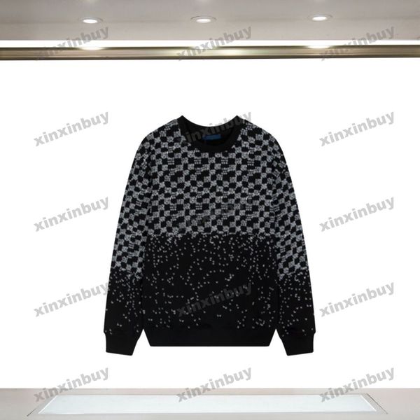 xinxinbuy men women designer sweatshirt hoodie paris gradient letter plaid printing sweater gray blue black white 334641 xs-2xl, Black;brown
xinxinbuy men women designer sweatshirt hoodie paris gradient letter plaid printing sweater gray blue black white 334641 xs-2xl, Black;brown