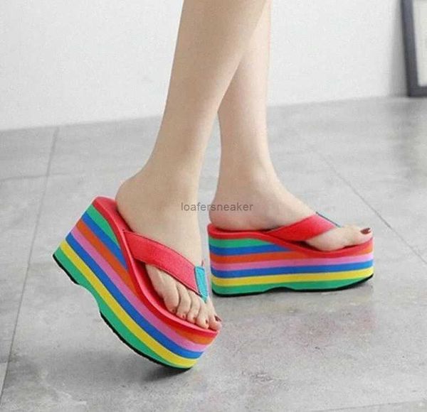 2022 wholesale women flip flops sandals new thick bottom platform slippers slope beach female rainbow colorful slipper q8cl#, Black
2022 wholesale women flip flops sandals new thick bottom platform slippers slope beach female rainbow colorful slipper q8cl#, Black