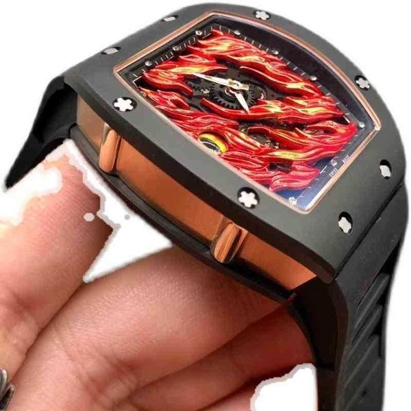 watches wristwatch luxury richa milles designer rm ceramic hell fire men's leisure personality fully automatic mechanical watch fashion
watches wristwatch luxury richa milles designer rm ceramic hell fire men's leisure personality fully automatic mechanical watch fashion