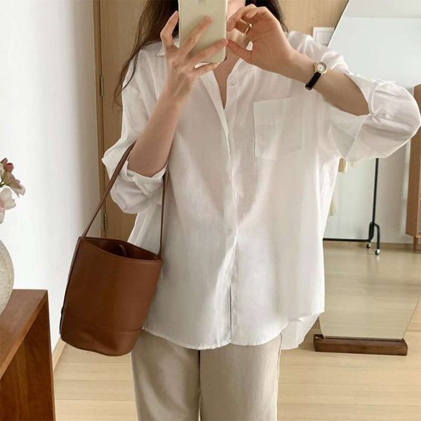 item title korean design womens blouses lazy style long sleeved shirt autumn and summer niche all purpose sun proof, White
item title korean design womens blouses lazy style long sleeved shirt autumn and summer niche all purpose sun proof, White