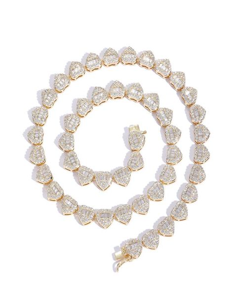 hip hop gold chain copper set with zircon 8mm heart shaped tennis chain couple necklace christmas gift7436523, Silver
hip hop gold chain copper set with zircon 8mm heart shaped tennis chain couple necklace christmas gift7436523, Silver