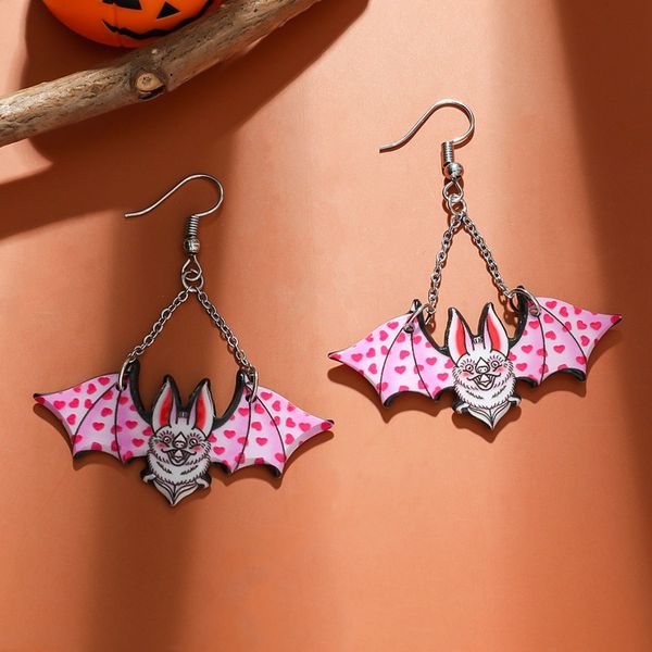halloween gothic personalized punk dark bat pendant chain earrings female hip hop earrings, Silver
halloween gothic personalized punk dark bat pendant chain earrings female hip hop earrings, Silver