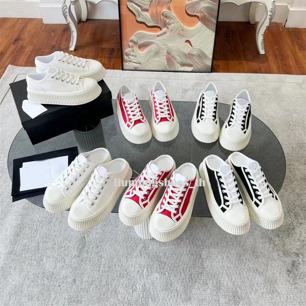 designer sneakers women's canvas shoes increased platform sneaker breathable shoes flat rubber loafers with box, Black
designer sneakers women's canvas shoes increased platform sneaker breathable shoes flat rubber loafers with box, Black