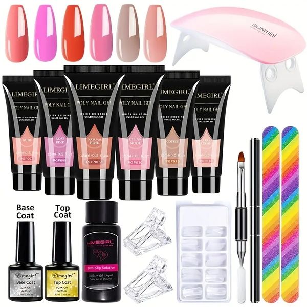 poly nail extention gel kit, poly gel nail kit with 6 colors poly nail gel poly gel extension gel polish set with 6w mini nail dryer diy man
poly nail extention gel kit, poly gel nail kit with 6 colors poly nail gel poly gel extension gel polish set with 6w mini nail dryer diy man