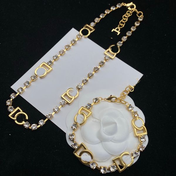 vintage letter micro inlays crystal patchwork neck chain necklace earring luxury classic clavicle chain brass necklaces bracelet women', Silver
vintage letter micro inlays crystal patchwork neck chain necklace earring luxury classic clavicle chain brass necklaces bracelet women', Silver