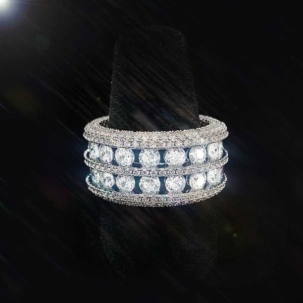 hip hop custom sterling silver cuban ring double row moissanite round hand inlaid zircon trendy 18k gold plated men's rin
hip hop custom sterling silver cuban ring double row moissanite round hand inlaid zircon trendy 18k gold plated men's rin