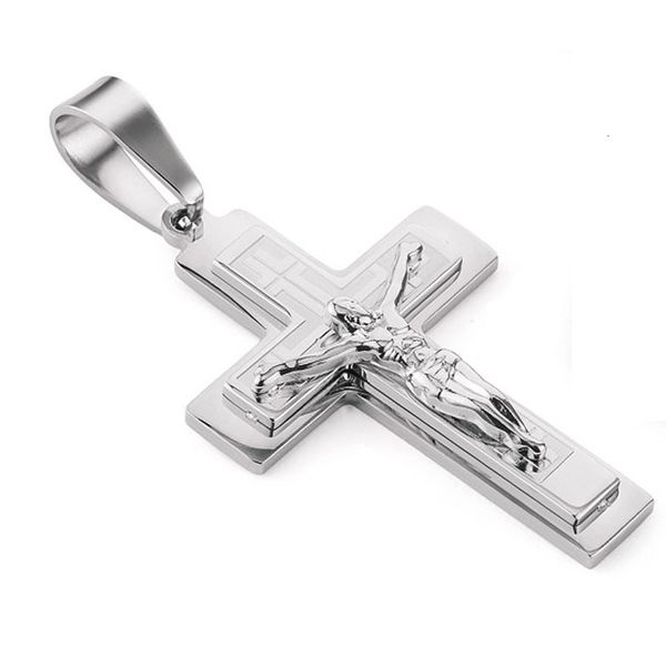 pendant necklaces religious stainless steel cross pendant for men metal crucifix jesus cross pendant catholic prayer jewelry 230814, Silver
pendant necklaces religious stainless steel cross pendant for men metal crucifix jesus cross pendant catholic prayer jewelry 230814, Silver