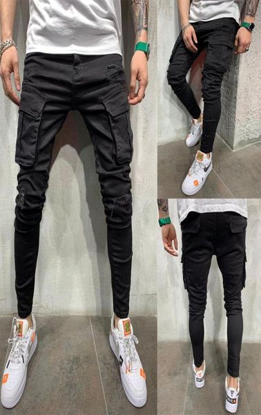 new black biker cargo jeans men multipocket slim fit joggers trousers mens ripped hole motorcycle streetwear denim pencil pants3804217, Blue
new black biker cargo jeans men multipocket slim fit joggers trousers mens ripped hole motorcycle streetwear denim pencil pants3804217, Blue