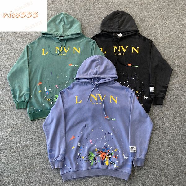 23ss new ga depts splash ink graffiti co branded classic letters cotton loose trend terry hundred men and women hooded sweatshirt, Black
23ss new ga depts splash ink graffiti co branded classic letters cotton loose trend terry hundred men and women hooded sweatshirt, Black