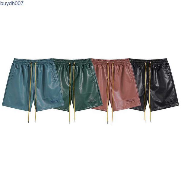 h2rn men's shorts rhude letter embroidered elastic pu leather for men women high street beach sports capris, White;black
h2rn men's shorts rhude letter embroidered elastic pu leather for men women high street beach sports capris, White;black