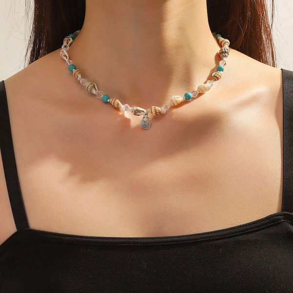 designer's new product summer leisure ocean vacation style conch necklace shell pendant necklace high fashion small crowd design sense, Silver
designer's new product summer leisure ocean vacation style conch necklace shell pendant necklace high fashion small crowd design sense, Silver