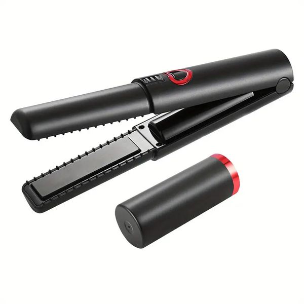 1pc missai yl0071mini cordless hair straightener usb rechargeable flat iron fast heating comb wireless heating comb hair straightening curle, Black
1pc missai yl0071mini cordless hair straightener usb rechargeable flat iron fast heating comb wireless heating comb hair straightening curle, Black