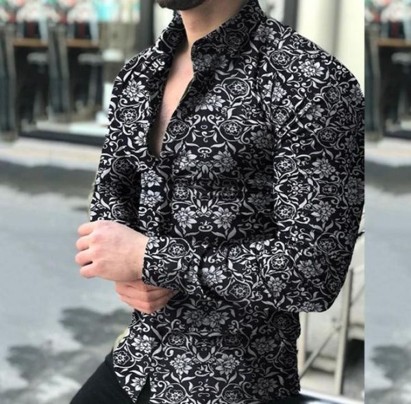2021 mens long sleeve autumn casual buttondown shirts fashion holiday floral print business slim muscle 3379766, White;black
2021 mens long sleeve autumn casual buttondown shirts fashion holiday floral print business slim muscle 3379766, White;black