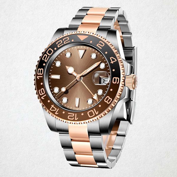mens watch aaa luxury designer watches 40mm black dial automatic mechanical ceramic ring fashionable stainless steel waterproof luminous sap, Slivery;brown
mens watch aaa luxury designer watches 40mm black dial automatic mechanical ceramic ring fashionable stainless steel waterproof luminous sap, Slivery;brown