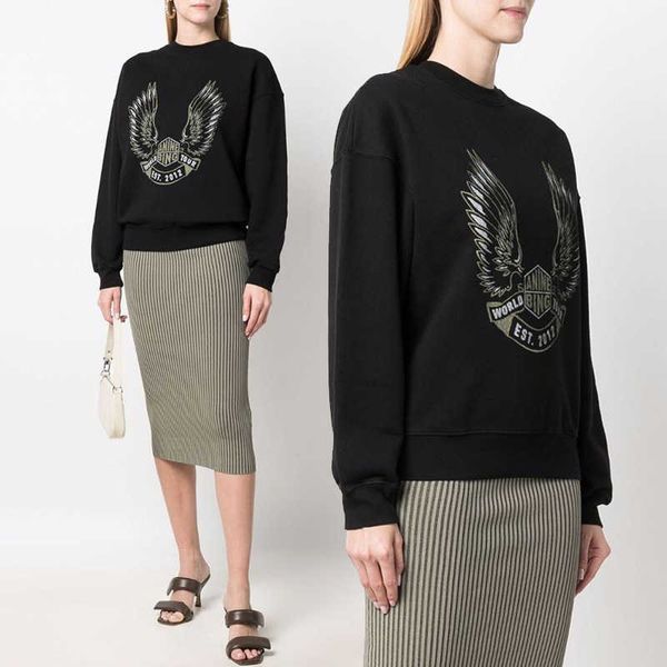 anines bing women's sweatshirt women's ab shield angel bing wings back english letter frosted print crew neck sweater, Black
anines bing women's sweatshirt women's ab shield angel bing wings back english letter frosted print crew neck sweater, Black