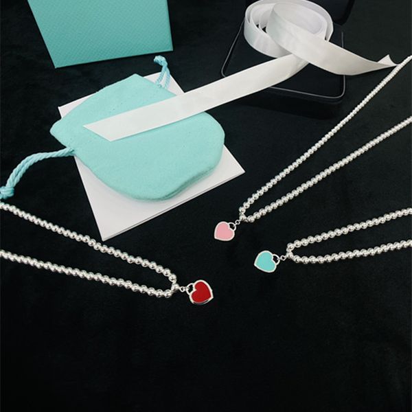 3colors luxury designer necklace womens new heart pendant necklaces stainless steel couple jewelry valentine gift for girlfriend accessories, Silver
3colors luxury designer necklace womens new heart pendant necklaces stainless steel couple jewelry valentine gift for girlfriend accessories, Silver