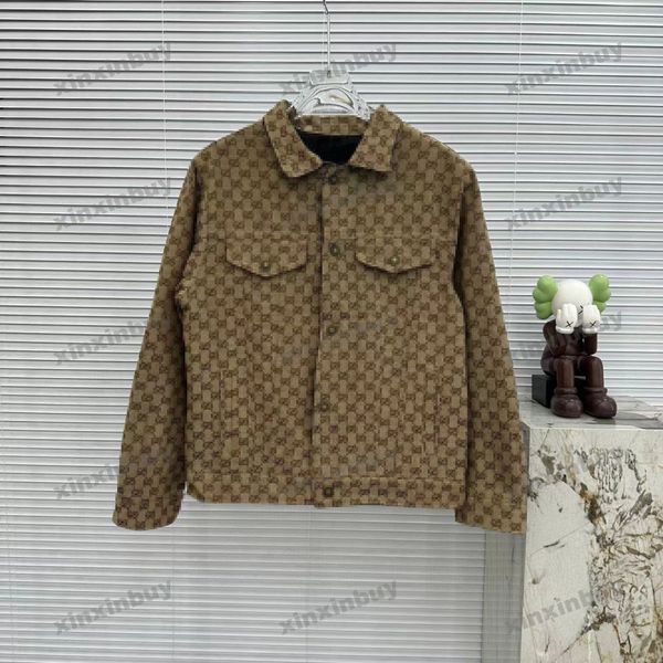 xinxinbuy men designer coat jacket denim double sided double letter jacquard fabric long sleeve women gray black white khaki s-2xl, Black;brown
xinxinbuy men designer coat jacket denim double sided double letter jacquard fabric long sleeve women gray black white khaki s-2xl, Black;brown