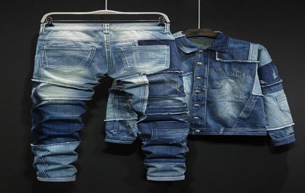 2022 tracksuits personality blue men039s sets mixed colors spliced loose denim two piece set long sleeve single breasted jacket1392731, Gray
2022 tracksuits personality blue men039s sets mixed colors spliced loose denim two piece set long sleeve single breasted jacket1392731, Gray