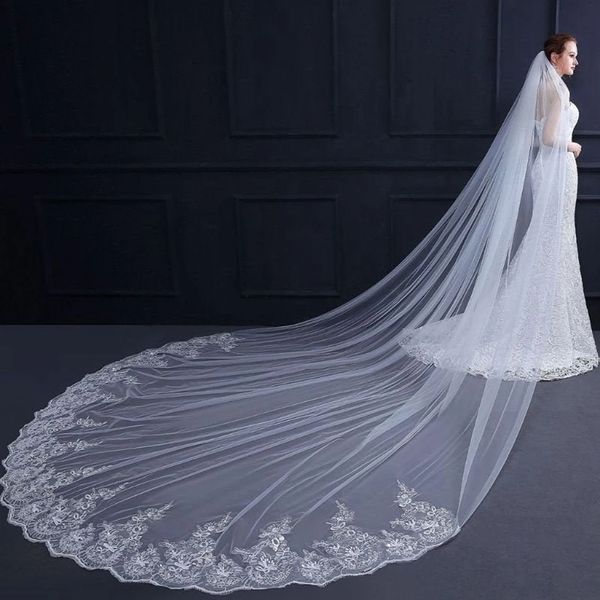 lace appliques wedding veil 2m 3m bridal veils long veils soft tulle long veil lace cathedral veils white ivory veils for wedding, Black
lace appliques wedding veil 2m 3m bridal veils long veils soft tulle long veil lace cathedral veils white ivory veils for wedding, Black