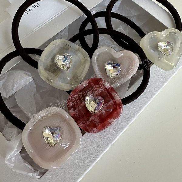 korean texture acetate texture heart shape rhinestone hair band ponytail bun high elastic rubber band hair rope hairaccessories, Slivery;white
korean texture acetate texture heart shape rhinestone hair band ponytail bun high elastic rubber band hair rope hairaccessories, Slivery;white